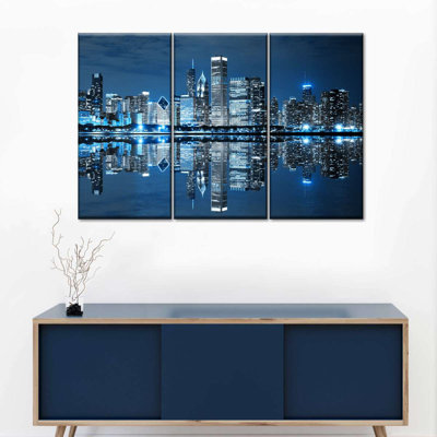 " Chicago Night Lights " 3 - Pieces