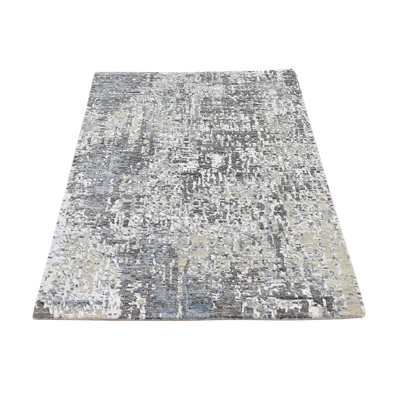 Maxxy One-of-a-Kind 3'1" X 5' Wool Area Rug in Gray