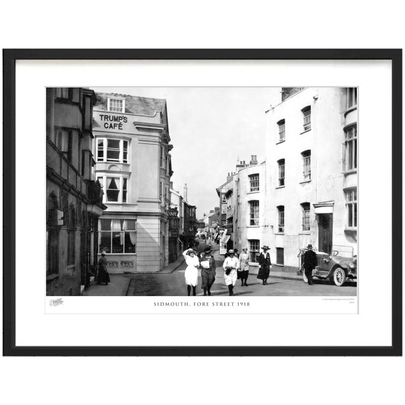 Sidmouth, Fore Street 1918 by Francis Frith - Single Picture Frame Print, 28cm H x 36cm W x 2.3cm D