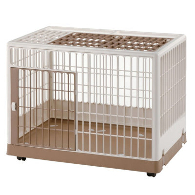 Plastic Collapsible Pet Crate with 2 Doors