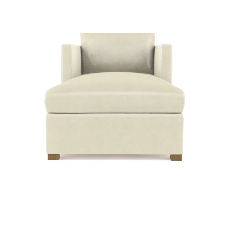 Chaise longue Madison, Patiné, Cuir rétro albâtre