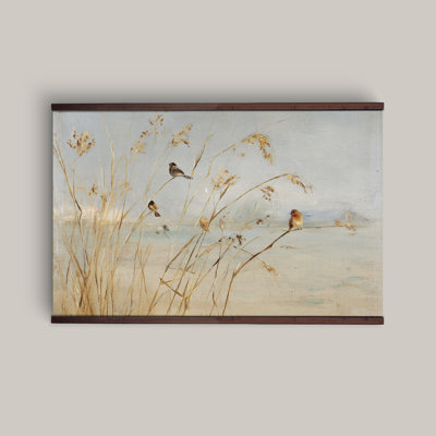 Tapisserie d'oiseau, grande nature minimaliste