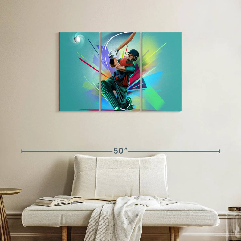 Sireci Cricket Player, 24" H x 38" W