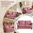Compact Floral Arm Chenille Loveseat Small Space 2 Seater Sofa for Apartment Bedroom-1384123528