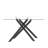 51.18" Rectangular Clear Tempered Glass Dining Table,Stylish Design with Silver Chrome Plated Metal Legs, Dining Table for Dining Room-331758408-331758411