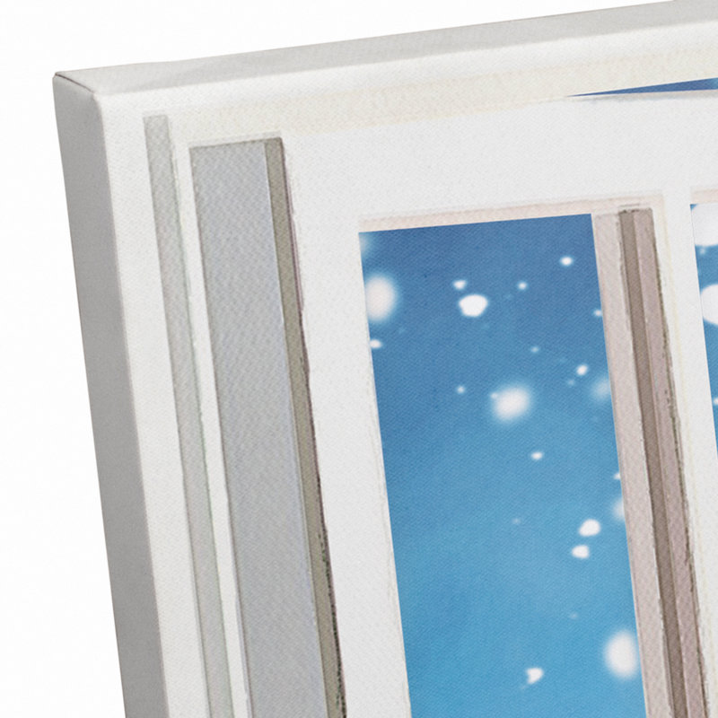 Art sur toile pour fenêtre bonhomme de neige de mars Bradwell, H 24 po x l 36 po x P 1,25 po