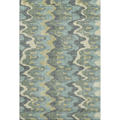 Premium Machine Washable Prisco Sage Rug