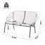 51.92'' Wide Curved Iron Loveseat-942578748