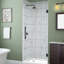 Porte de douche à charnière sans cadre Kinkade l 29,75 po - l 30,25 po x H 72 po-92829940