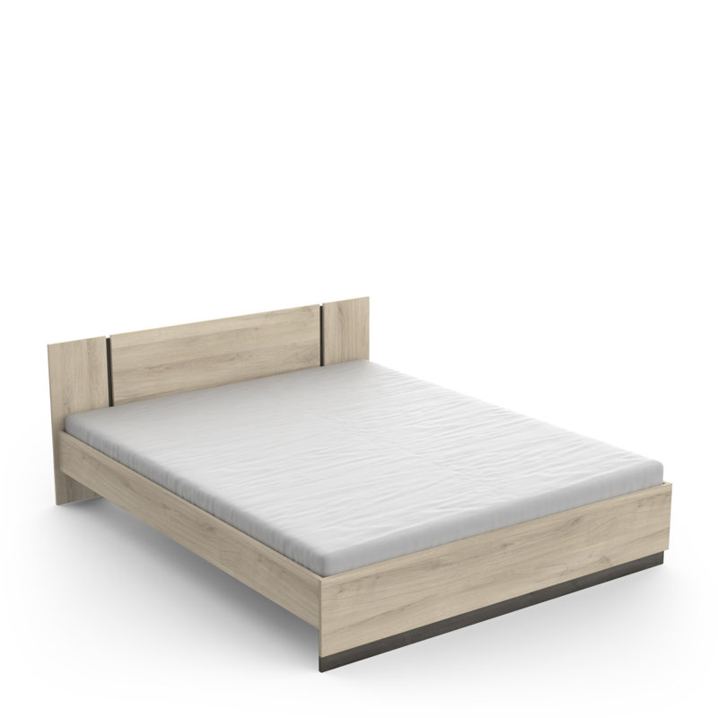 Silsbye Bed, Beige, European Kingsize (160 x 200 cm)