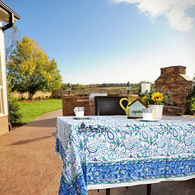 Cotton Floral Tablecloth Square