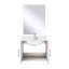 Meuble-lavabo simple.  Ensemble de comptoir, miroir et robinet en marbre de culture
