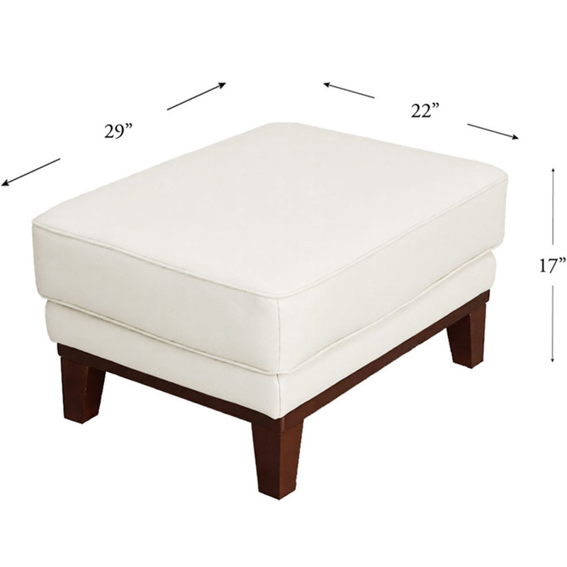 Avon Top Grain Leather Ottoman