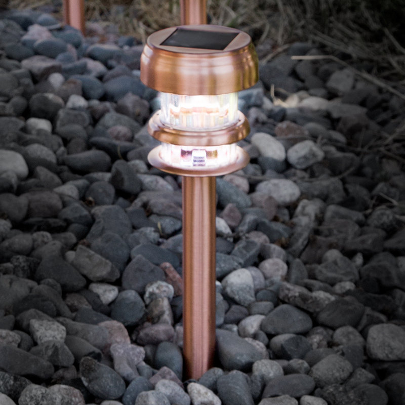 Solar Powered Integrated LED Pathway Light Pack, Copper