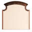Miroir tentant Summit G5950-m Cappuccino - Verre bas avec placage en bois véritable pour une vue distincte de la commode assortie