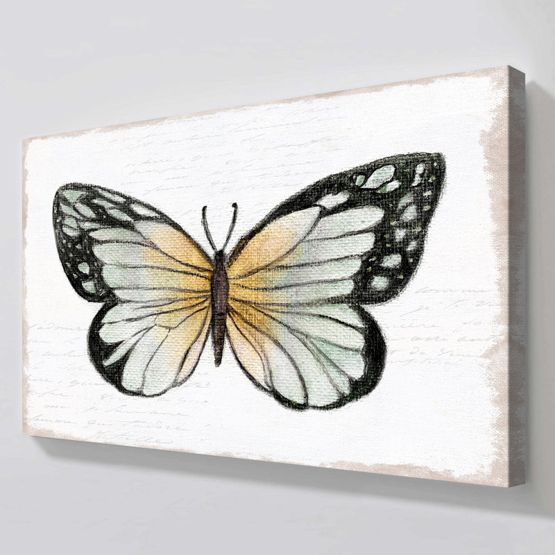 "Vintage Flutter IV" par Tava Studios, reproduction sur toile, H 18 po x l 30 po x P 1 po