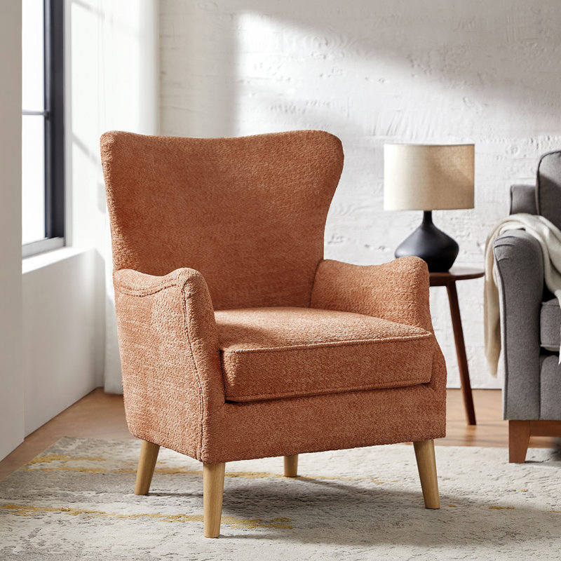 Fauteuil à oreilles 28,5 po Caden, Corail