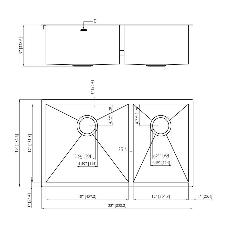 Évier de cuisine encastrable 30 po x 17 po avec accessoires