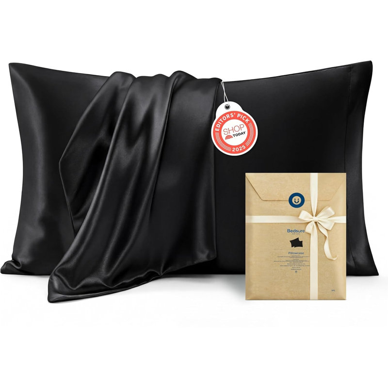 Polyester Pillowcase with Envelope Closure, Queen Pillowcase , Black