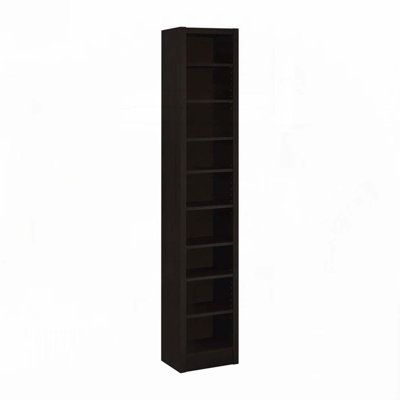 Rectangular 8-shelf Bookcase With 2 Fixed Shelves