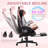 Gaming Chair Cute with Cat Ears & Ringing Accessories and  Lumbar Support, Ergonomic Computer Chair for Girl with Footrest  Headrest & Padded Arms-95036204