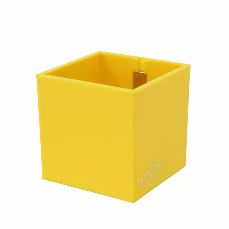 Pot Planter, 6.5cm H x 6.5cm W x 6.5cm D, Yellow