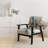 Teal and Gold Elegance - Upholstered Minimalist Arm Chair, Teal Accent Chair