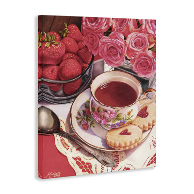 «Valentine's Day Tea», art mural sur toile par Mardell Schuster