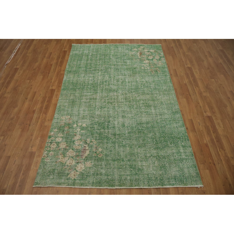 Tapis vert élégant 5 x 8