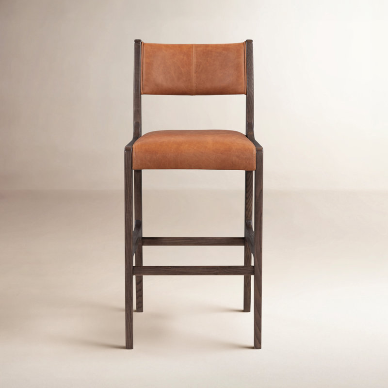 Wayne Leather Stool, Bar Stool (30" Seat Height)