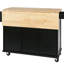 Chariot de cuisine Drop, noir. Armoire avec rangement interne, 5 roulettes pour la mobilité dans la salle à manger Black Island et une organisation efficace-276653481