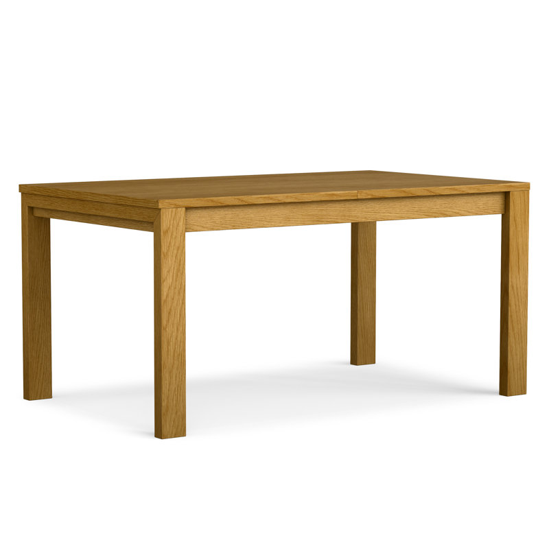 Table de salle à manger extensible en bois massif l 60 à 76 po Wilson, style transitionnel, pour 6 à 8 personnes