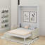 Lit escamotable double avec coussin-1491497976
