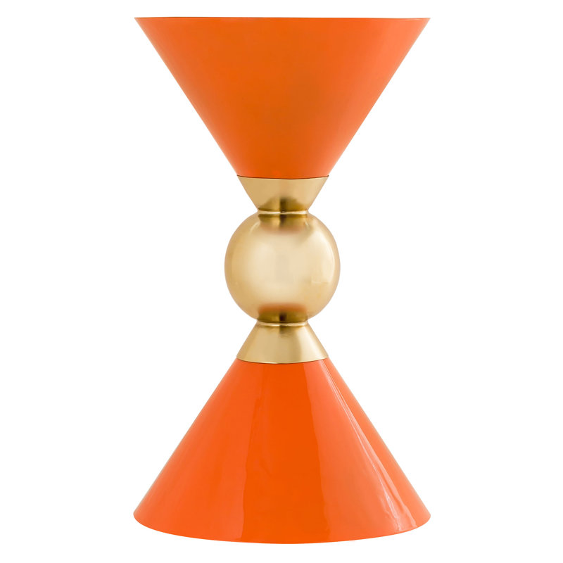 Sierraville Pedestal End Table, Orange
