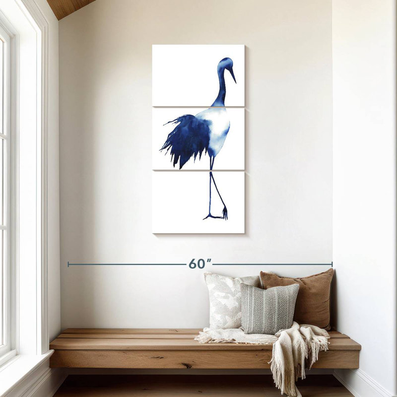 Ink Drop Crane I, 44" H x 21" W