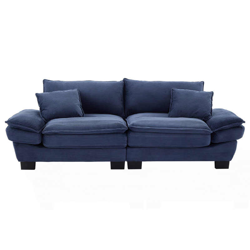 Canapé-lit Corduroy, Bleu