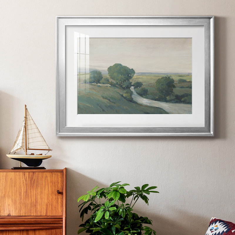 «Run Creek I», reproduction encadrée de qualité supérieure, prête à être accrochée, H 22,5 po x l 30,5 po x P 1 po, Blanc