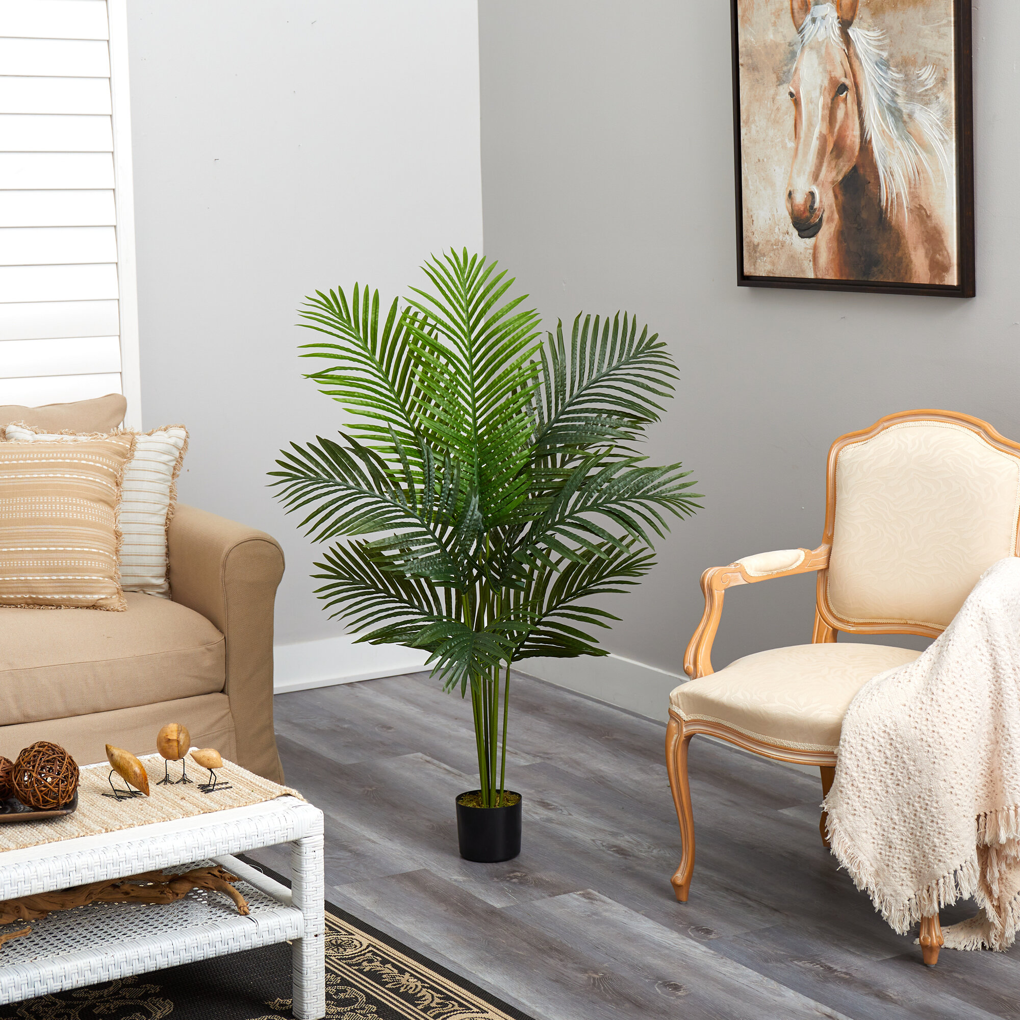 Primrue 48'' Faux Palm Tree in Planter & Reviews | Wayfair