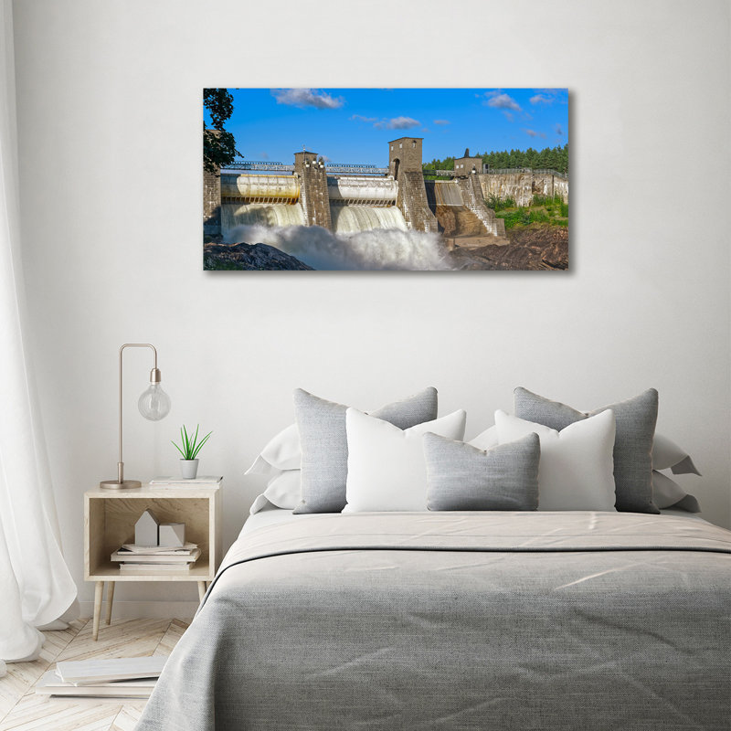 Water Dam - No Frame Print, Canvas, 70cm H x 140cm W