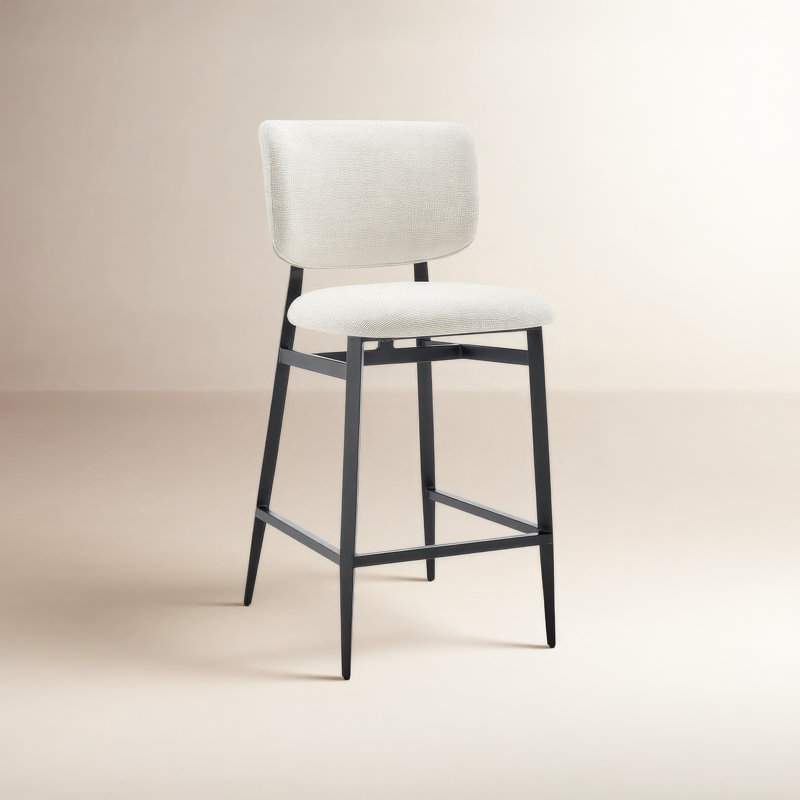 Inola Upholstered Counter Stool, Beige