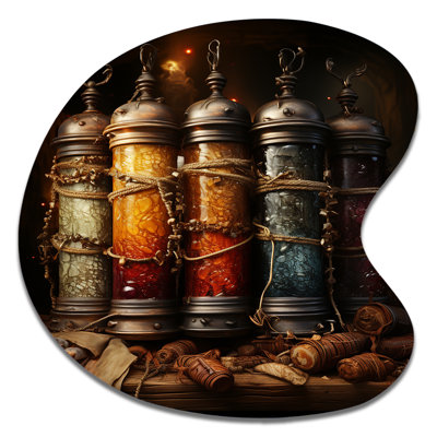 Hebrew Torah Scrolls - Judaism Drop Shape Assymterical Metal Wall Art