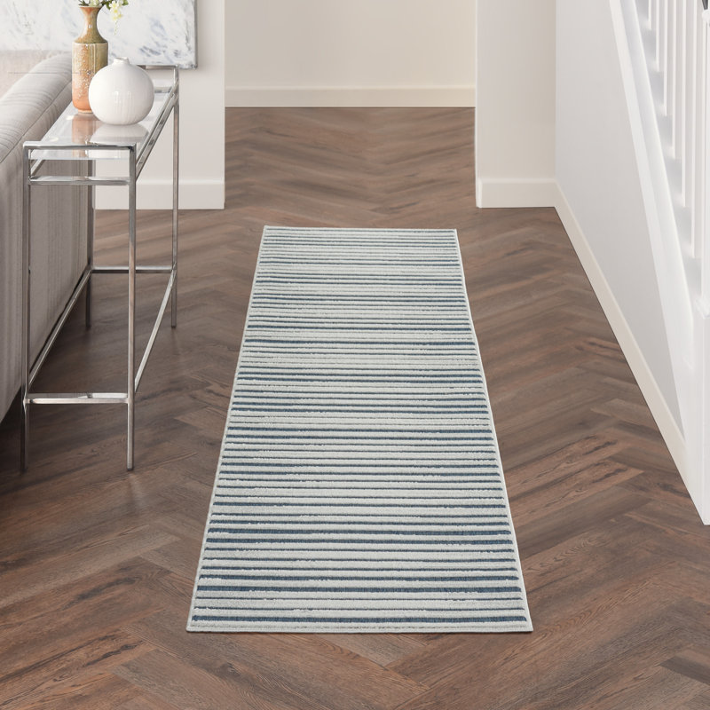 Anick Striped Indoor / Outdoor Rug, Runner 2'2" x 7'6"