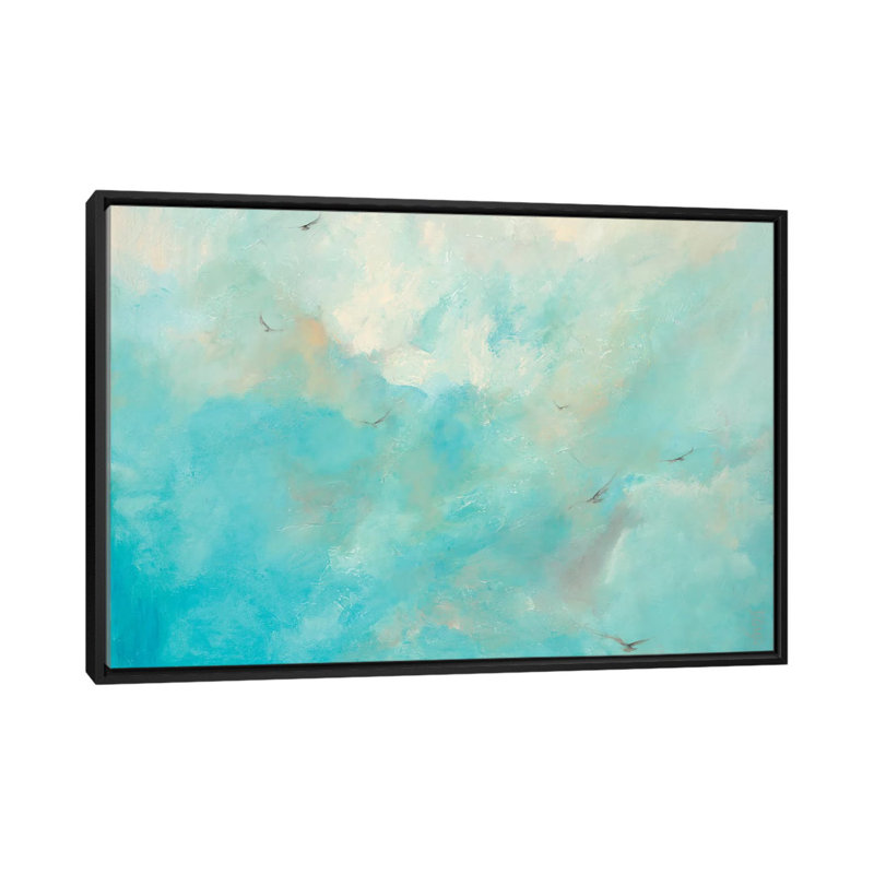 « flying home » par dina d’argo, reproduction d’impression sur toile tendue, H 32 po x l 48 po x P 1,5 po, Pas de tapis