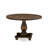7 Piece Dining Room Set Includes a Mid Century Dining Table and 6 Dark Khaki Linen Fabric Parson Chairs with High Back - Distressed Jacobean Finish-1913879811-1913879812-1913907409