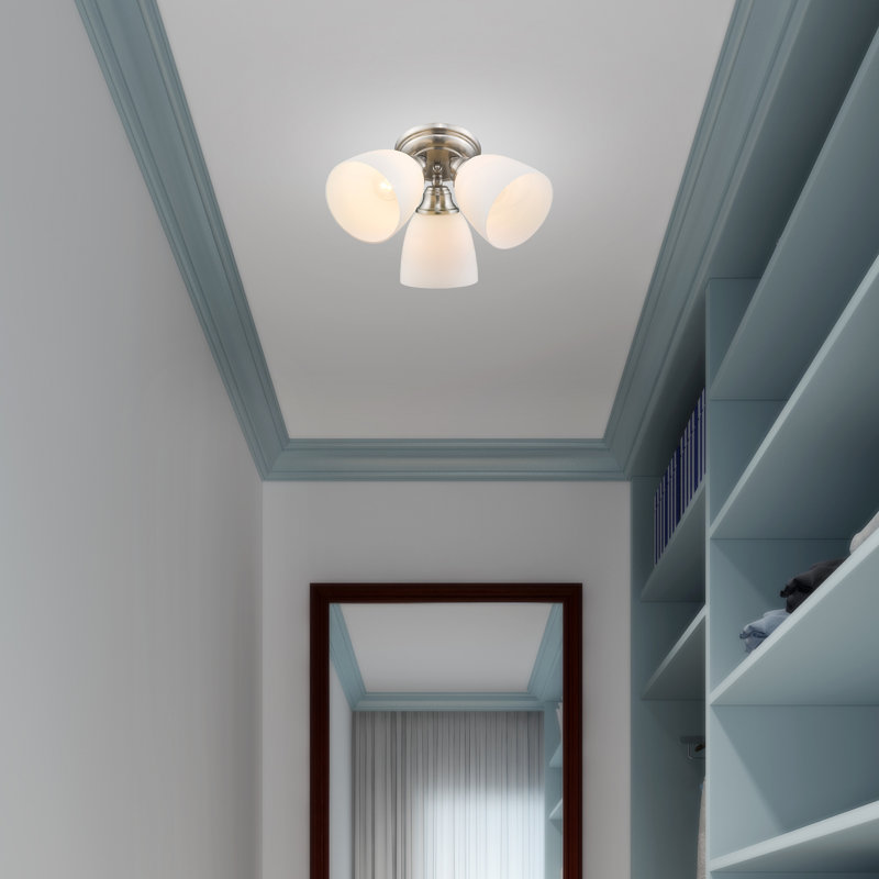 3 lumières directionnelles 14,25 po Mayday, Nickel brossé