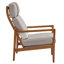 Fauteuil Mid-Century rembourré gris-2141549227