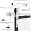 Jubest Sliding Glass Barn Door With Installation Hardware Kit, Clear Tempered Glass-93745002