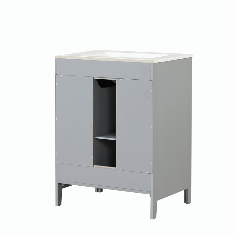 24" Bathroom Vanity with Sink, Gray