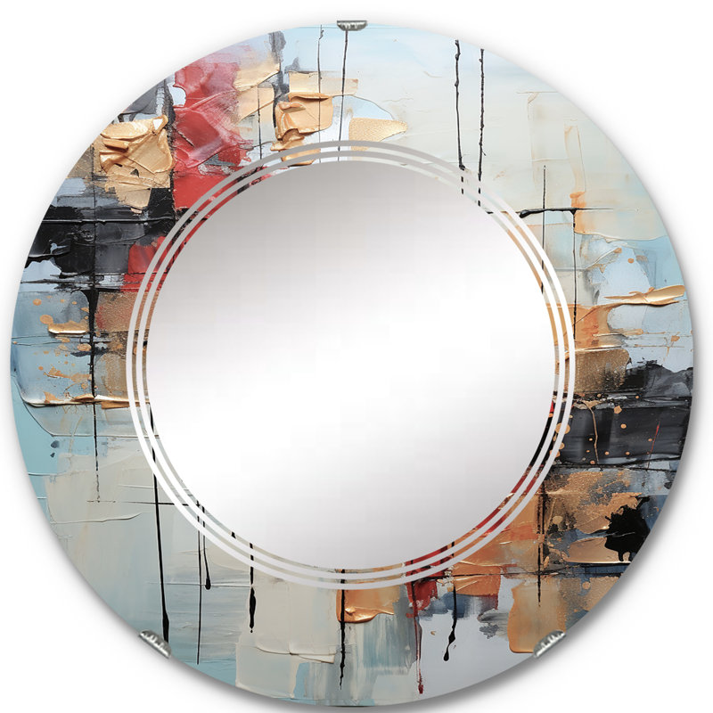 Gaspey - Miroir mural moderne rond, 24 po x 24 po