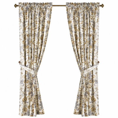 Rideaux beige rétro 84 pouces